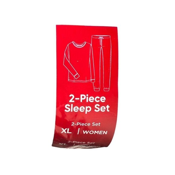 SOLD Cuddl Duds Womens Gray Penguin Snow Queen Knit Pockets Pajama 2 Pc Set Sz - Picture 7 of 11